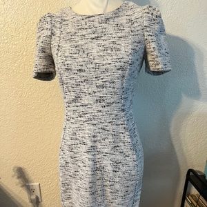 Item 13 Calvin Klein tweed pencil dress. Size 6 black and white